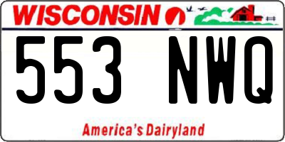 WI license plate 553NWQ