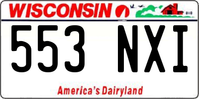 WI license plate 553NXI