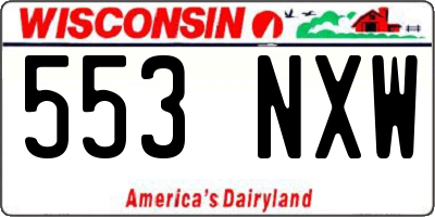 WI license plate 553NXW