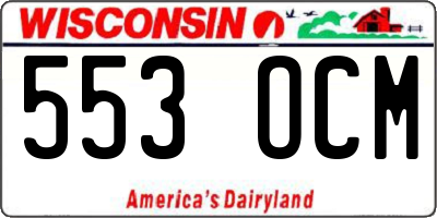 WI license plate 553OCM