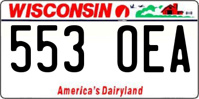 WI license plate 553OEA