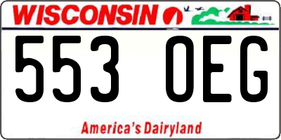 WI license plate 553OEG