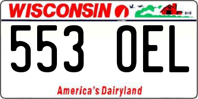 WI license plate 553OEL