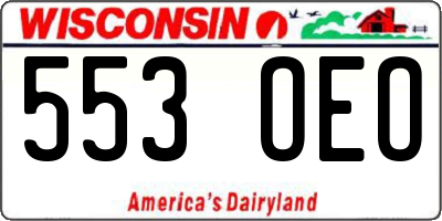 WI license plate 553OEO