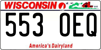 WI license plate 553OEQ