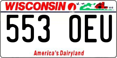 WI license plate 553OEU