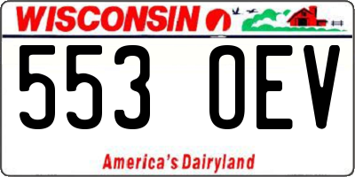 WI license plate 553OEV