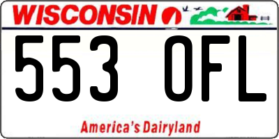 WI license plate 553OFL