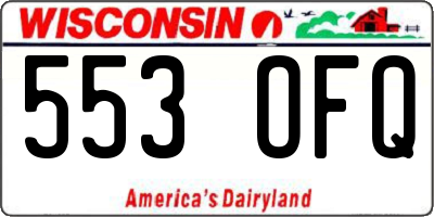WI license plate 553OFQ