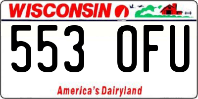WI license plate 553OFU