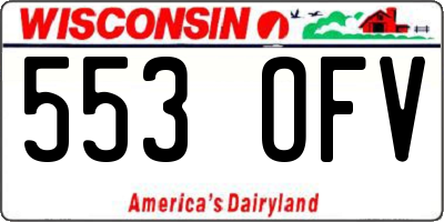 WI license plate 553OFV
