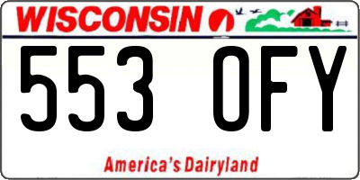 WI license plate 553OFY