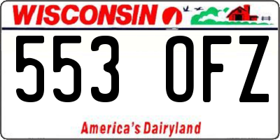 WI license plate 553OFZ