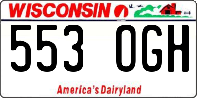 WI license plate 553OGH