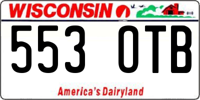 WI license plate 553OTB