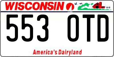 WI license plate 553OTD