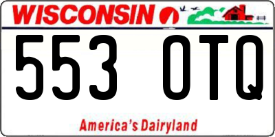 WI license plate 553OTQ