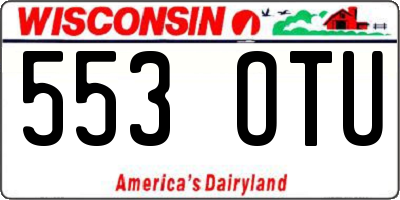 WI license plate 553OTU