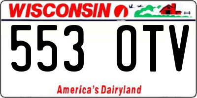 WI license plate 553OTV