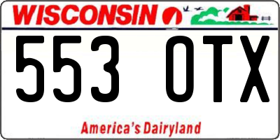 WI license plate 553OTX