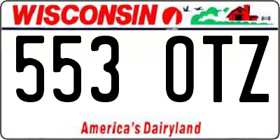 WI license plate 553OTZ