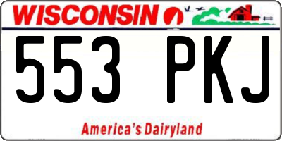 WI license plate 553PKJ