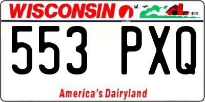 WI license plate 553PXQ