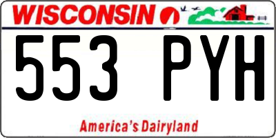 WI license plate 553PYH