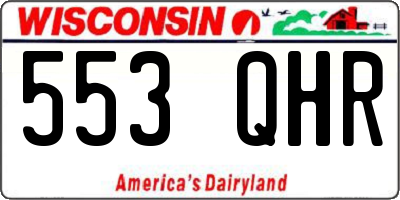WI license plate 553QHR