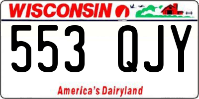 WI license plate 553QJY