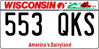 WI license plate 553QKS