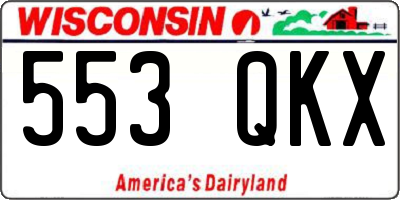 WI license plate 553QKX