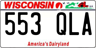 WI license plate 553QLA