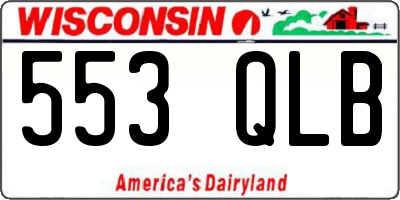 WI license plate 553QLB