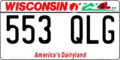 WI license plate 553QLG