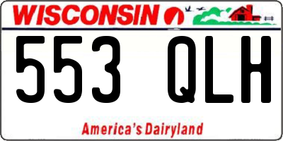 WI license plate 553QLH