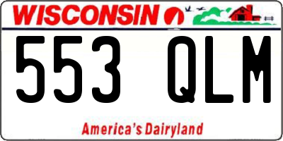 WI license plate 553QLM