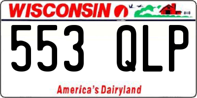 WI license plate 553QLP