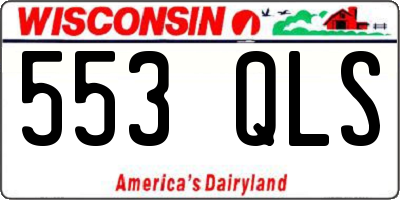 WI license plate 553QLS