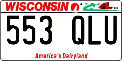WI license plate 553QLU