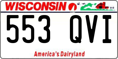 WI license plate 553QVI