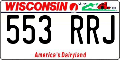 WI license plate 553RRJ
