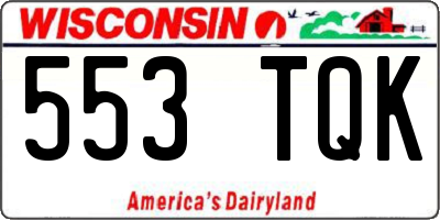 WI license plate 553TQK