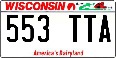 WI license plate 553TTA