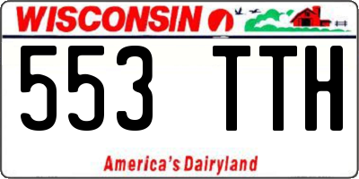 WI license plate 553TTH