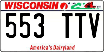 WI license plate 553TTV
