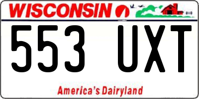 WI license plate 553UXT