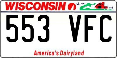 WI license plate 553VFC