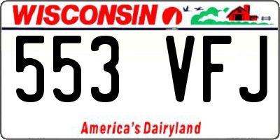 WI license plate 553VFJ