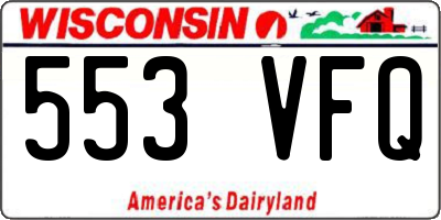 WI license plate 553VFQ